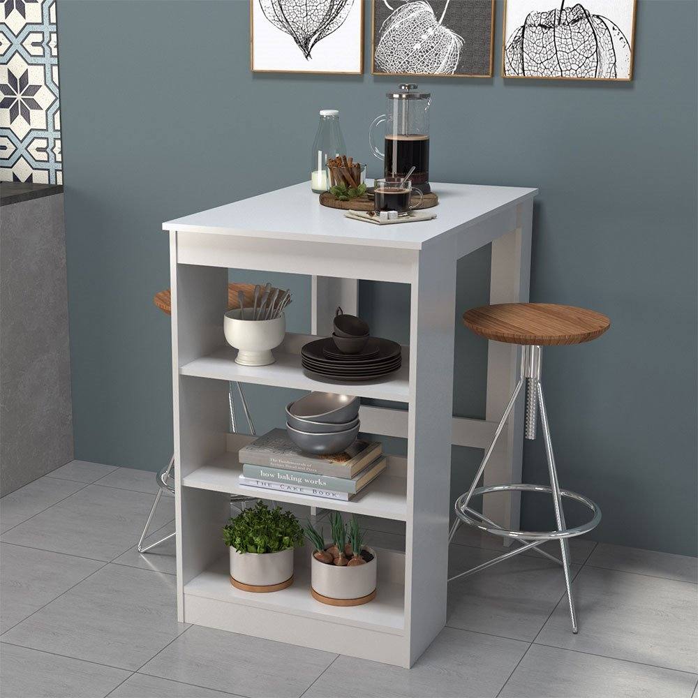 Bancada Gourmet com 02 Prateleiras B15 Branco